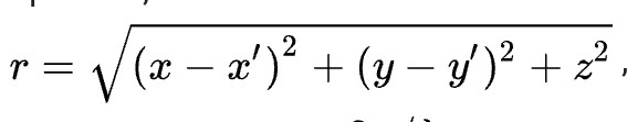 Value of r in electric field